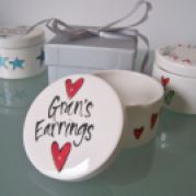 Ceramic earrings pot just for granny by Buzz Ceramics