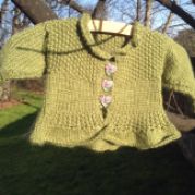Sweet knitted cardigan by Ginny Rawson Textiles